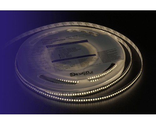 Светодиодная влагозащищенная лента DesignLed 20W/m 300LED/m 2216SMD теплый белый 5M 002840 Светодиодная влагозащищенная лента DesignLed 20W/m 300LED/m 2216SMD теплый белый 5M 002840