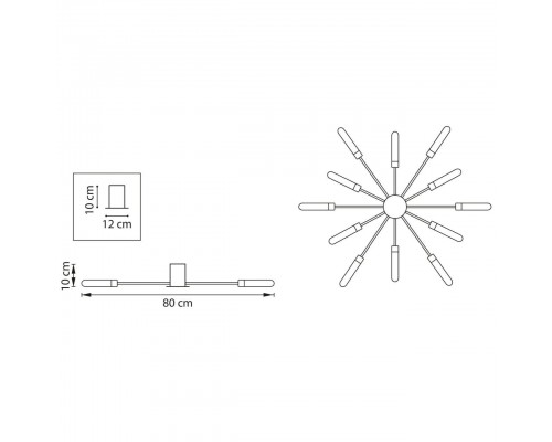 Потолочная люстра Lightstar Ragno 732123