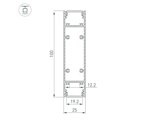 Профиль Arlight SL-LINE-25100-DUAL-2500 WHITE 043112 Профиль Arlight SL-LINE-25100-DUAL-2500 WHITE 043112