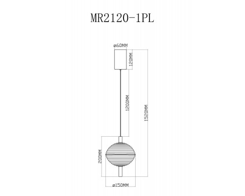 Подвесной светодиодный светильник MyFar Claire MR2120-1PL