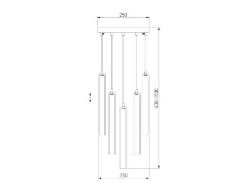 Подвесная люстра Eurosvet Lynn 50381/5 хром Подвесная люстра Eurosvet Lynn 50381/5 хром