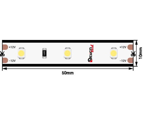Светодиодная влагозащищенная лента DesignLed 4,8W/m 60LED/m 3528SMD теплый белый 5M 005702