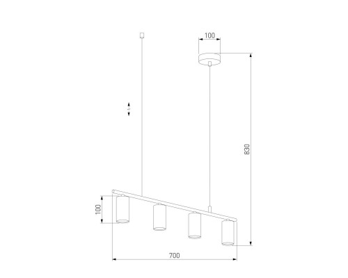 Подвесная люстра TK Lighting 4427 Logan Black