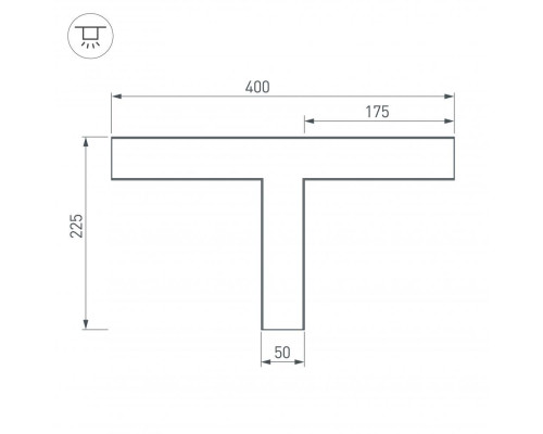 Коннектор T-образный Arlight SL-Line-5035 030117 Коннектор T-образный Arlight SL-Line-5035 030117