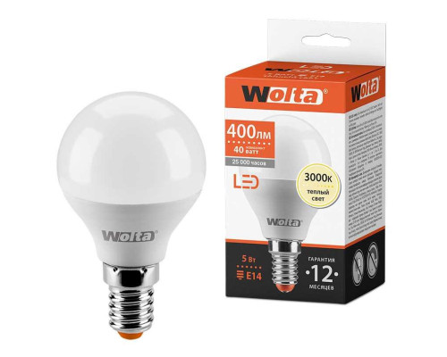 Светодиодная лампа WOLTA 25Y45GL5E14 Светодиодная лампа WOLTA 25Y45GL5E14
