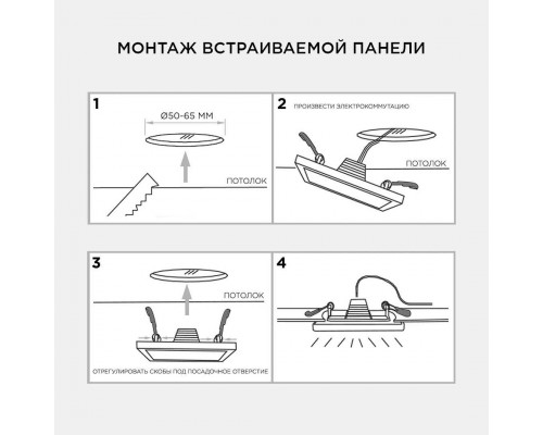 Встраиваемая светодиодная панель OGM LP-15