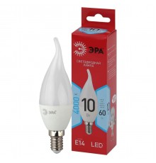 Лампа светодиодная ЭРА E14 10W 4000K матовая LED BXS-10W-840-E14 R Б0051849