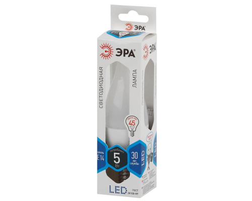 Лампа светодиодная ЭРА E14 5W 4000K матовая LED BXS-5W-840-E14 Б0027968 Лампа светодиодная ЭРА E14 5W 4000K матовая LED BXS-5W-840-E14 Б0027968