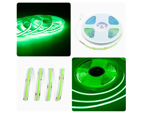 Светодиодная лента Apeyron 11W/m 352LED/m COB зеленый 5M 194ОО Светодиодная лента Apeyron 11W/m 352LED/m COB зеленый 5M 194ОО
