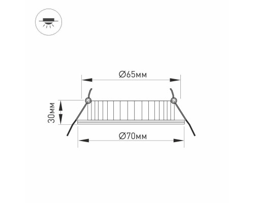 Мебельный светодиодный светильник Arlight LTM-R70WH-Frost 4.5W Day White 110deg 020770