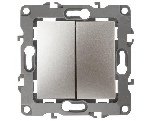 Переключатель двухклавишный ЭРА 12 10AX 250V 12-1106-04 Б0014666 Переключатель двухклавишный ЭРА 12 10AX 250V 12-1106-04 Б0014666