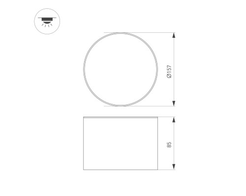 Накладной светодиодный светильник Arlight SP-CYLINDO-R160-18W Warm3000 (WH, 110 deg, 230V) 043962 Накладной светодиодный светильник Arlight SP-CYLINDO-R160-18W Warm3000 (WH, 110 deg, 230V) 043962