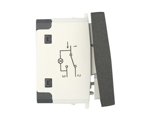Переключатель LK Studio с двух мест, с индикатором 45х22,5мм (схема 6L) 16 A, 250 B (черный бархат) LK45 850408-1