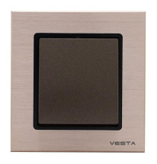 Выключатель одноклавишный Vesta-Electric Exclusive Champagne Metallic шампань FVK050202BSH