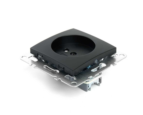 Розетка 2P Stekker Эрна черный PST10-9109-03 49153