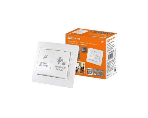 Переключатель двухклавишный Не беспокоить Уборка TDM Electric Таймыр 10А 250V белый SQ1814-0606 Переключатель двухклавишный Не беспокоить Уборка TDM Electric Таймыр 10А 250V белый SQ1814-0606