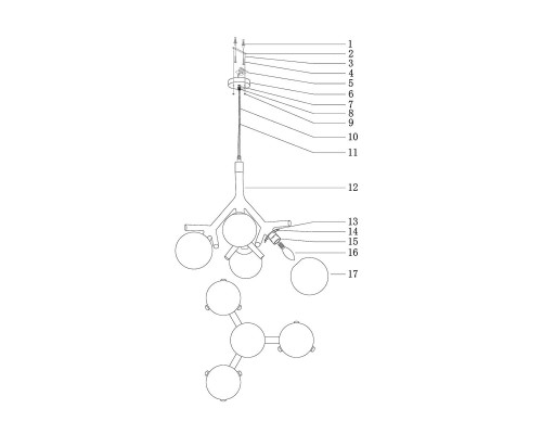 Подвесная люстра Moderli Circle V1151-4P