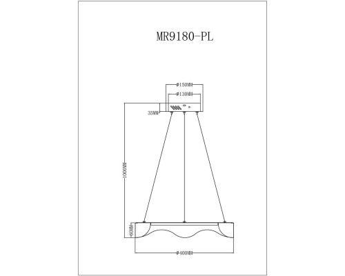 Подвесной светодиодный светильник MyFar Pendant Diona MR9180-PL Подвесной светодиодный светильник MyFar Pendant Diona MR9180-PL