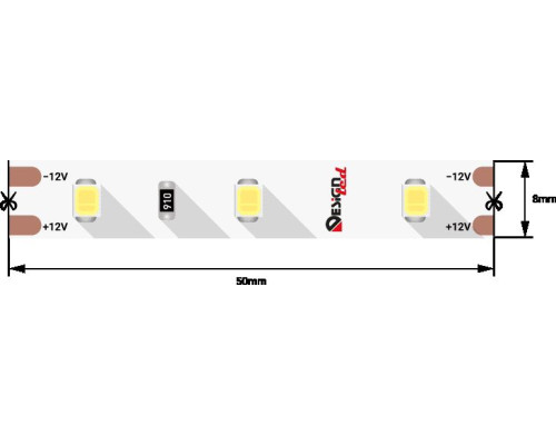 Светодиодная влагозащищенная лента DesignLed 7,2W/m 60LED/m 2835SMD теплый белый 5M 001492 Светодиодная влагозащищенная лента DesignLed 7,2W/m 60LED/m 2835SMD теплый белый 5M 001492