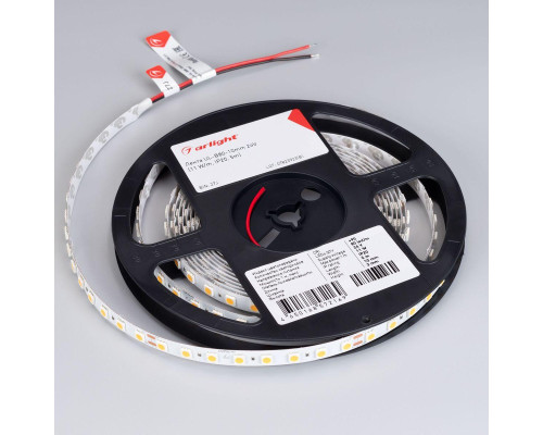 Светодиодная лента Arlight 11W/m 80Led/m 5060SMD теплый белый 5M UL-B80-10mm 24V Warm3500 041375 Светодиодная лента Arlight 11W/m 80Led/m 5060SMD теплый белый 5M UL-B80-10mm 24V Warm3500 041375