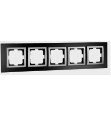 Рамка 5-постовая Mono Electric Style Glass чёрное стекло 107-720000-164