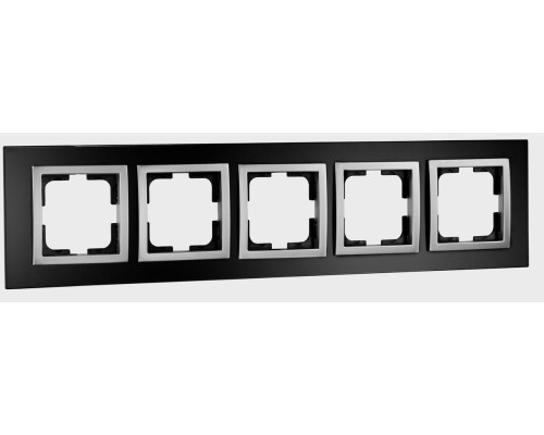 Рамка 5-постовая Mono Electric Style Glass чёрное стекло 107-720000-164 Рамка 5-постовая Mono Electric Style Glass чёрное стекло 107-720000-164