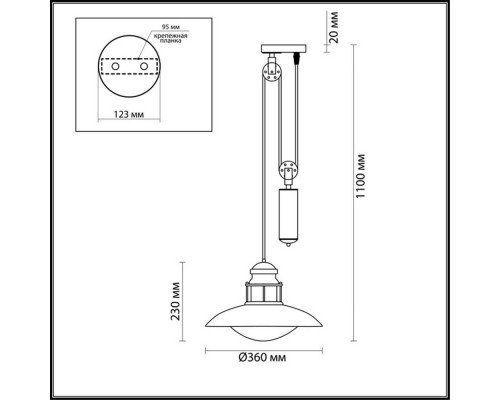 Уличный подвесной светильник Odeon Light Nature Dante 4164/1A Уличный подвесной светильник Odeon Light Nature Dante 4164/1A