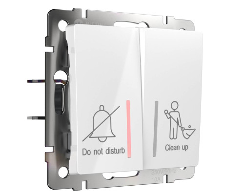 Выключатель двухклавишный для отелей Werkel белый W1120801 4690389171352 Выключатель двухклавишный для отелей Werkel белый W1120801 4690389171352