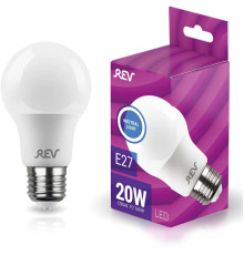 Лампа светодиодная REV A60 Е27 20W 4000K нейтральный белый свет груша 32405 8