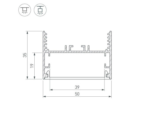 Профиль Arlight SL-Line-5035-2000 Anod 029040 Профиль Arlight SL-Line-5035-2000 Anod 029040