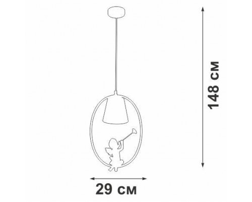 Подвесной светильник Vitaluce V2971-0/1S