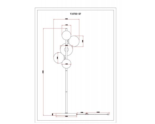 Торшер Moderli Molly V10792-5F Торшер Moderli Molly V10792-5F