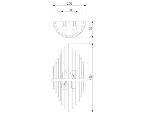 Настенный светильник Bogates Eclipse Allure 355/2 хром