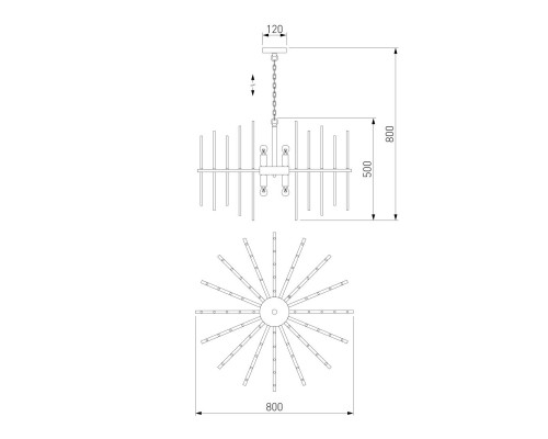 Подвесная люстра Bogates Allure 355/8 Smart хром Подвесная люстра Bogates Allure 355/8 Smart хром