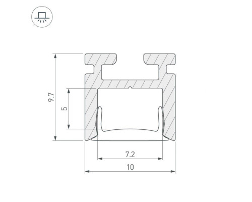 Профиль Arlight Pik-1010-2000 Anod 029089 Профиль Arlight Pik-1010-2000 Anod 029089