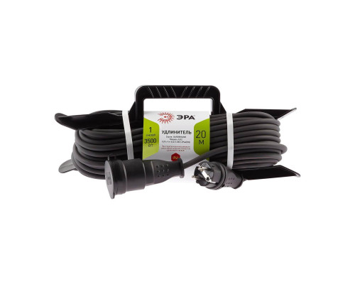 Удлинитель силовой ЭРА 1гн 20м с/з UFx-1e-3x2,5-20m-IP44(kg) Б0050871