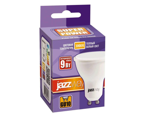 Лампа светодиодная Jazzway GU10 9W 3000K матовая 2859693A Лампа светодиодная Jazzway GU10 9W 3000K матовая 2859693A