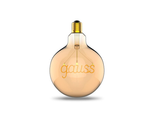 Лампа светодиодная филаментная Gauss E27 2,5W 2000K золотая 175802003