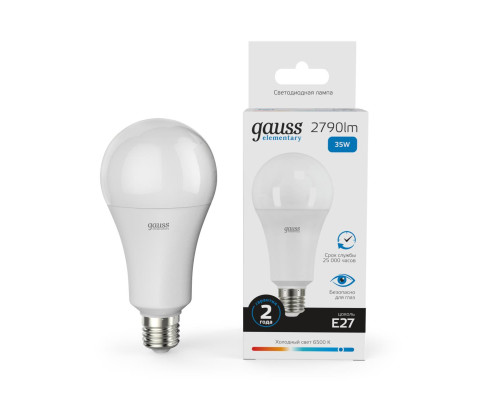 Лампа светодиодная Gauss E27 35W 6500K матовая 70235 Лампа светодиодная Gauss E27 35W 6500K матовая 70235