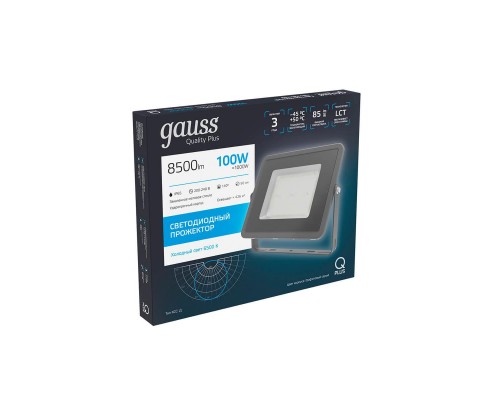 Прожектор светодиодный Gauss Qplus 100W 6500К 690511100