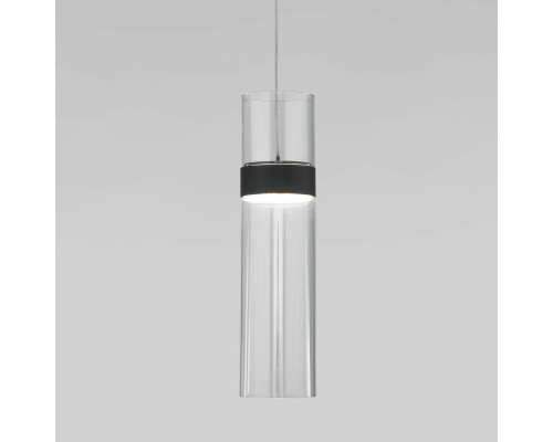 Подвесной светодиодный светильник Eurosvet Lumen 50244/1 Led черный/прозрачный Подвесной светодиодный светильник Eurosvet Lumen 50244/1 Led черный/прозрачный