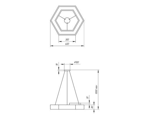 Подвесной светодиодный cветильник Geometria ЭРА Hexagon SPO-123-B-40K-045 45Вт 4000К черный Б0050555 Подвесной светодиодный cветильник Geometria ЭРА Hexagon SPO-123-B-40K-045 45Вт 4000К черный Б0050555