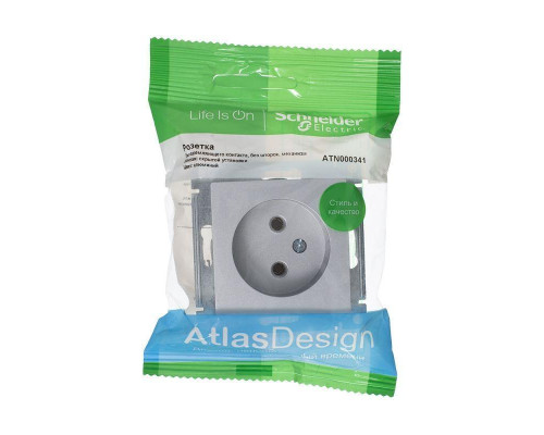 Розетка 2К Systeme Electric AtlasDesign 16A 250V алюминий ATN000341 Розетка 2К Systeme Electric AtlasDesign 16A 250V алюминий ATN000341