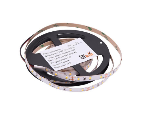 Светодиодная лента SWG 4,8W/m 60LED/m 2835SMD теплый белый 5M 001694