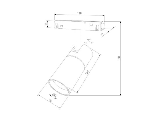 Трековый светодиодный светильник Elektrostandard Slim Magnetic Kars 85524/01 a069471 Трековый светодиодный светильник Elektrostandard Slim Magnetic Kars 85524/01 a069471