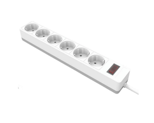 Сетевой фильтр 6-местный с/з STEKKER HM20-61-02 3x1мм2, 1,8 м, серия Optima, белый Сетевой фильтр 6-местный с/з STEKKER HM20-61-02 3x1мм2, 1,8 м, серия Optima, белый