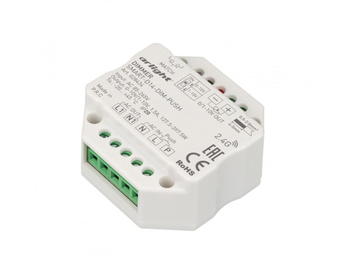 Диммер Arlight Smart-D14-Dim-Push 028434 Диммер Arlight Smart-D14-Dim-Push 028434