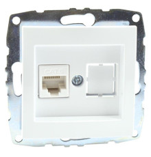 Розетка компьютерная RJ45 Mono Electric Despina/ Larissa 6 кат белый 500-001905-125