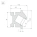 Профиль встраиваемый Arlight SL-Bevel-H12-F13-2000 Anod 043748