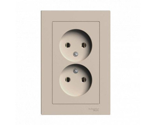 Розетка двойная 2К Systeme Electric AtlasDesign 16A 250V песочный ATN001220 Розетка двойная 2К Systeme Electric AtlasDesign 16A 250V песочный ATN001220